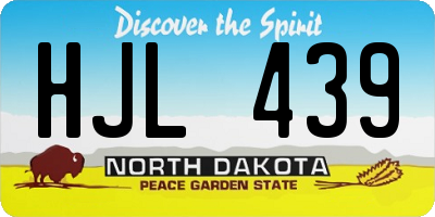 ND license plate HJL439