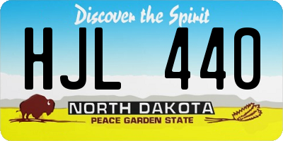 ND license plate HJL440