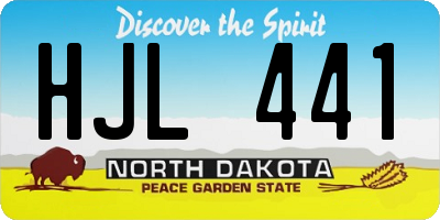 ND license plate HJL441