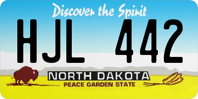 ND license plate HJL442