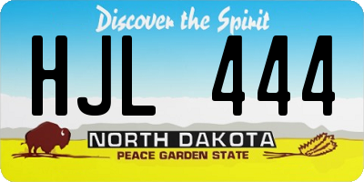 ND license plate HJL444