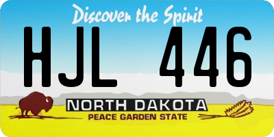 ND license plate HJL446