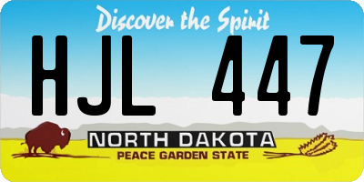 ND license plate HJL447