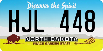 ND license plate HJL448