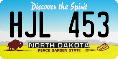 ND license plate HJL453