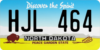 ND license plate HJL464