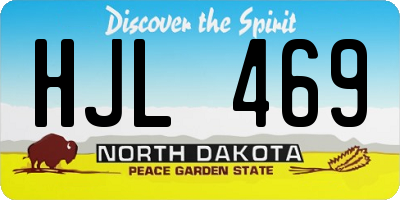 ND license plate HJL469