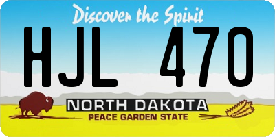 ND license plate HJL470