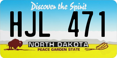 ND license plate HJL471