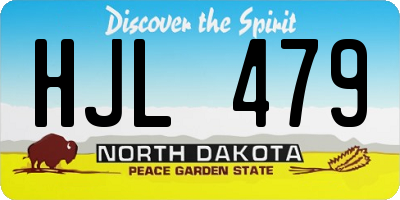 ND license plate HJL479