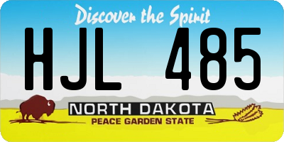 ND license plate HJL485