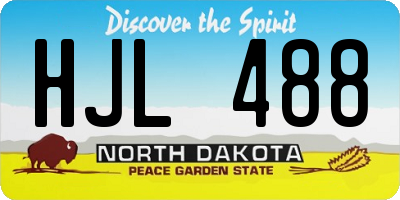 ND license plate HJL488