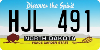 ND license plate HJL491