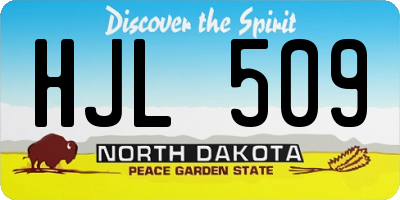 ND license plate HJL509