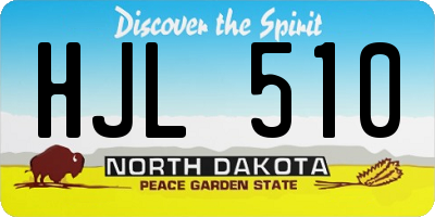 ND license plate HJL510