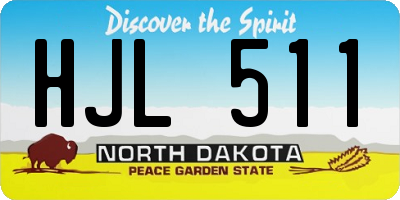 ND license plate HJL511