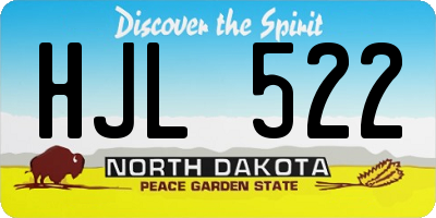 ND license plate HJL522