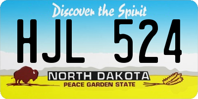 ND license plate HJL524