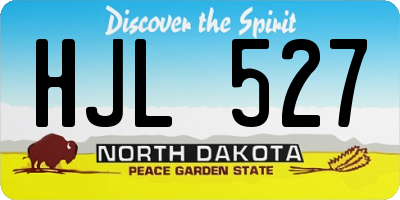 ND license plate HJL527