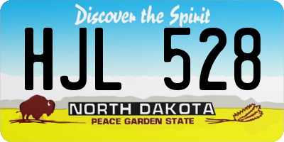 ND license plate HJL528