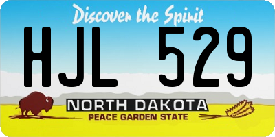 ND license plate HJL529