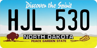 ND license plate HJL530