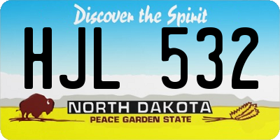 ND license plate HJL532