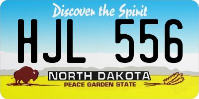 ND license plate HJL556