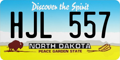 ND license plate HJL557