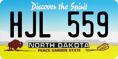 ND license plate HJL559