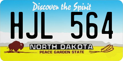 ND license plate HJL564