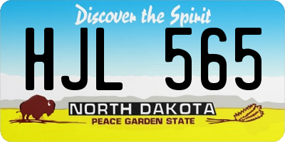 ND license plate HJL565