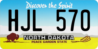 ND license plate HJL570