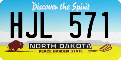 ND license plate HJL571