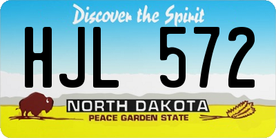 ND license plate HJL572