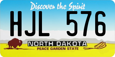 ND license plate HJL576