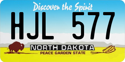 ND license plate HJL577