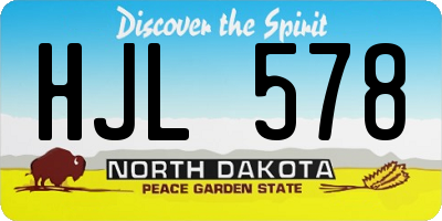 ND license plate HJL578