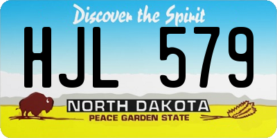 ND license plate HJL579