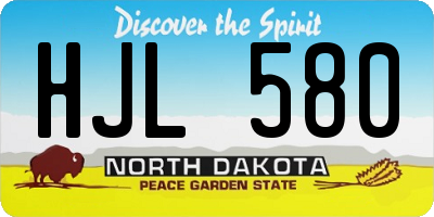 ND license plate HJL580