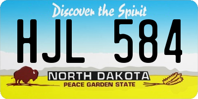 ND license plate HJL584