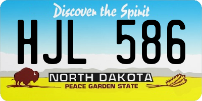 ND license plate HJL586