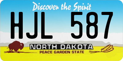 ND license plate HJL587