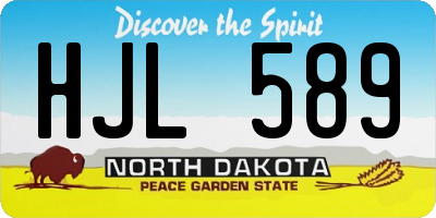 ND license plate HJL589