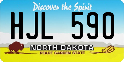 ND license plate HJL590