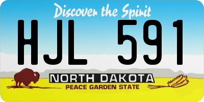 ND license plate HJL591