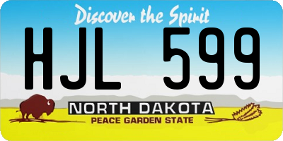 ND license plate HJL599