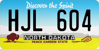 ND license plate HJL604