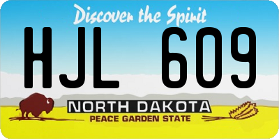 ND license plate HJL609