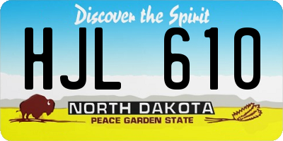 ND license plate HJL610